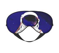 Cool Man in Outer Space Galaxy Sleep Eye Mas - Diseño actualizado con bloqueo de luz nocturna para hombres y mujeres, turnos de trabajo, viajes