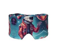 Cool Man in Outer Space - Máscara de dormir con estampado de galaxia, bloquea la luz, suave y cómoda, con diadema de pasta ajustable