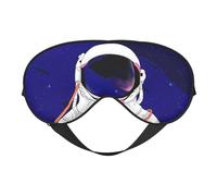 Cool Man in Outer Space - Máscara de ojo de galaxia para hombres y mujeres, máscara para dormir con correa fácil de ajustar, cubierta nocturna para viajes