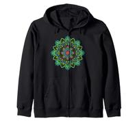 Cool Mandala Lotus Yoga Meditación Arte Colorido símbolo Sudadera con Capucha