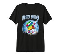Cool Master Builder Dabbing On Moon Blocks Bricks Builder Camiseta Premium