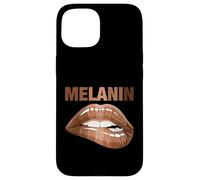Cool Melanin Girl Lips Graphic Tees, Black Girls Magic Style Carcasa para iPhone 15