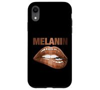 Cool Melanin Girl Lips Graphic Tees, Black Girls Magic Style Carcasa para iPhone XR