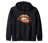 Cool Melanin Girl Lips Graphic Tees, Black Girls Magic Style Sudadera con Capucha