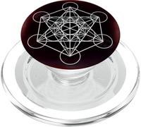 Cool Metatron Cube Geometric Design Sacred Geometry Galaxy PopSockets PopGrip para MagSafe