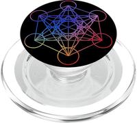 Cool Metatron Cube Geometric Design Sacred Geometry Galaxy PopSockets PopGrip para MagSafe