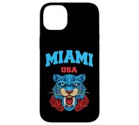 Cool Miami Beach with Floral Wild Tiger Illustration Graphic Carcasa para iPhone 14 Plus