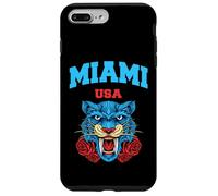 Cool Miami Beach with Floral Wild Tiger Illustration Graphic Carcasa para iPhone 7 Plus/8 Plus