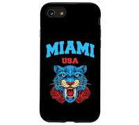 Cool Miami Beach with Floral Wild Tiger Illustration Graphic Carcasa para iPhone SE (2020) / 7/8