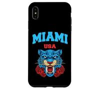 Cool Miami Beach with Floral Wild Tiger Illustration Graphic Carcasa para iPhone XS MAX