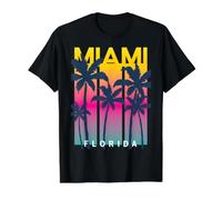 Cool Miami Florida Graphic Design Tees, I Love Miami, Miami Camiseta gráfica económica, Hombre, Negro, S