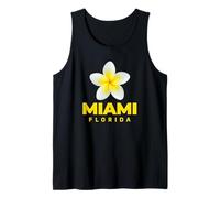 Cool Miami Florida Tropical Flower Frangipani Yellow Flower Camiseta sin Mangas