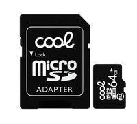 Tarjeta de memoria Micro SD con adaptador de 64 GB (clase 10) - COOL