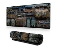 Cool Military Weapon Build Weapon Parts Display Large Gaming Mouse Pad, Desk Mat for Keyboard and Mousepad, Computer Office Supplies Accessories for Table Decors (B,15.7 * 35.4in Thick 3mm)