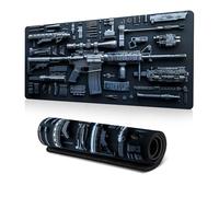 Cool Military Weapon Build Weapon Parts Display Large Gaming Mouse Pad, Military Weapon Parts Design XXL Gaming Mouse Pad, for Laptop & Desktop Use (#14,15.7 * 35.4in/40 * 90cm)