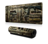Cool Military Weapon Build Weapon Parts Display Large Gaming Mouse Pad, Military Weapon Parts Design XXL Gaming Mouse Pad, for Laptop & Desktop Use (#10,11.8 * 31.4in/30 * 80cm)