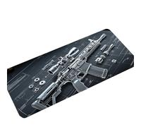 Cool Military Weapon Build Weapon Parts Display Large Gaming Mouse Pad, Military Weapon Parts Design XXL Gaming Mouse Pad, for Laptop & Desktop Use (#6,11.8 * 31.4in/30 * 80cm)