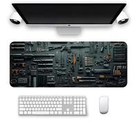 Cool Military Weapon Build Weapon Parts Display Large Gaming Mouse Pad, Military Weapon Parts Design for Laptop & Desktop Use (Style D Thick 3 mm,11.8 * 23.6inch)