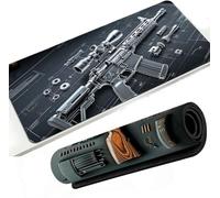 Cool Military Weapon Build Weapon Parts Display Large Gaming Mouse Pad,Stylish Desk Protector with Non-slip Rubber,Computer Office Supplies Accessories for Table Decor