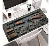 Cool Military Weapon Build Weapon Parts Display Large Gaming Mouse Pad, Stylish Desk Protector with Non-Slip Rubber, Non-Slip Long Extended Large Gaming Mouse Pad (#5,11.8 * 31.5 in(30 * 80 cm))