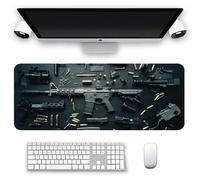 Cool Military Weapon Build Weapon Parts Display Large Gaming Mouse Pad, Stylish Desk Protector with Non-Slip Rubber, Non-Slip Long Extended Large Gaming Mouse Pad (#4,15.7 * 35.4 in (40 * 90 cm))