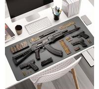 Cool Military Weapon Build Weapon Parts Display Large Gaming Mouse Pad, Stylish Desk Protector with Non-Slip Rubber, Non-Slip Long Extended Large Gaming Mouse Pad (#6,11.8 * 23.6 in (30 * 60 cm))