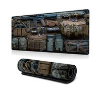 Cool Military Weapon Build Weapon Parts Display Large Gaming Mouse Pad, Stylish Desk Protector with Non-Slip Rubber, Computer Office Supplies Accessories for Table Decor (B#,11.81 * 31.49 Inch)