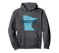Cool Minnesota Map the Land Of 10000 Lakes North Star State Sudadera con Capucha