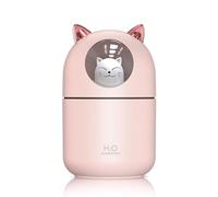 Cool Mist Humidifier, Cat-Shaped 300 ml Aroma Diffuser, Quiet Ultrasonic Humidifier With Led Night Light, Compact Air Moisturizer, Compact And Portable, Made Of Abs Material, 5.43 x 3.38 x 3.38in