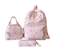 Cool Mochilas Niñas Adolescentes Conjunto de Mochila Escolar Kawaii para Niñas Mochilas Lazos Mochilas Mochila Ligera Portátil Bolsa de Librería con Estuche y Bolsos para K Mochilas Mujer Pequeña