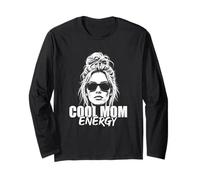 Cool Mom Energía Retro Moda Día de la Madre Vibes Manga Larga