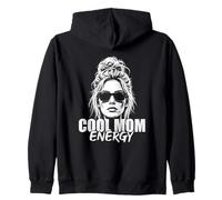 Cool Mom Energía Retro Moda Día de la Madre Vibes Sudadera con Capucha
