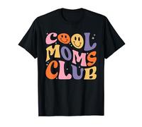 Cool Moms Club Retro Groovy Mom Mama Mothers Day Mommy Mom Camiseta