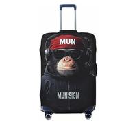 Cool Monkeys Wear - Funda elástica para equipaje de viaje, turbantes y sombreros, protector de maleta, funda de equipaje impresa antiarañazos, Black, L