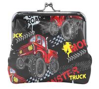 Cool Monster Truck - cartera de piel negro para mujer con hebilla y cierre de beso, Cool Monster Truck Black, UNITALLA, Cool Monster Truck Black, UNITALLA, Classic