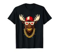 Cool Moose Vibes - Funny Canada Day Maple Leaf Flag Tee Camiseta