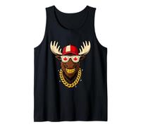 Cool Moose Vibes - Funny Canada Day Maple Leaf Flag Tee Camiseta sin Mangas