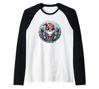 Cool Motorcycle GNOME Dad For Men Grandpa Life Retro Biker Camiseta Manga Raglan