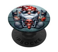 Cool Motorcycle GNOME Dad For Men Grandpa Life Retro Biker PopSockets PopGrip Adhesivo