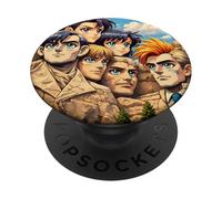 Cool Mount Rushmore National Memorial USA Presedents Anime PopSockets PopGrip Adhesivo