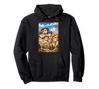 Cool Mount Rushmore National Memorial USA Presedents Anime Sudadera con Capucha