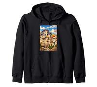 Cool Mount Rushmore National Memorial USA Presedents Anime Sudadera con Capucha