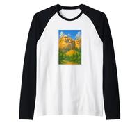 Cool Mount Rushmore National Memorial USA Presedents Cartoon Camiseta Manga Raglan