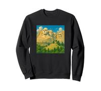 Cool Mount Rushmore National Memorial USA Presedents Cartoon Sudadera