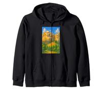 Cool Mount Rushmore National Memorial USA Presedents Cartoon Sudadera con Capucha