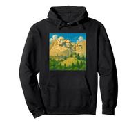 Cool Mount Rushmore National Memorial USA Presedents Cartoon Sudadera con Capucha