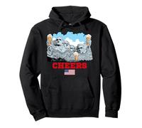 Cool Mount Rushmore National Memorial USA Presedents Cartoon Sudadera con Capucha