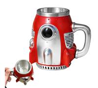 Cool Mugs - Botella aislada con temática espacial. Taza de café con forma de cohete para entusiastas de la tecnología, hombres, novio, abuelo, leche, , cerveza, bebida
