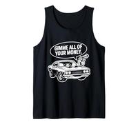 Cool Muscle Car Design Dame Todo Tu Dinero Estilo De Dibujos Animados Camiseta sin Mangas
