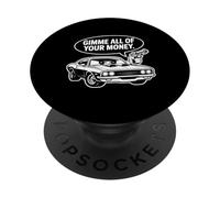 Cool Muscle Car Design Dame Todo Tu Dinero Estilo De Dibujos Animados PopSockets PopGrip Adhesivo